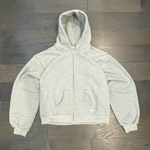 Akimbo Gray Zip Up Hoodie